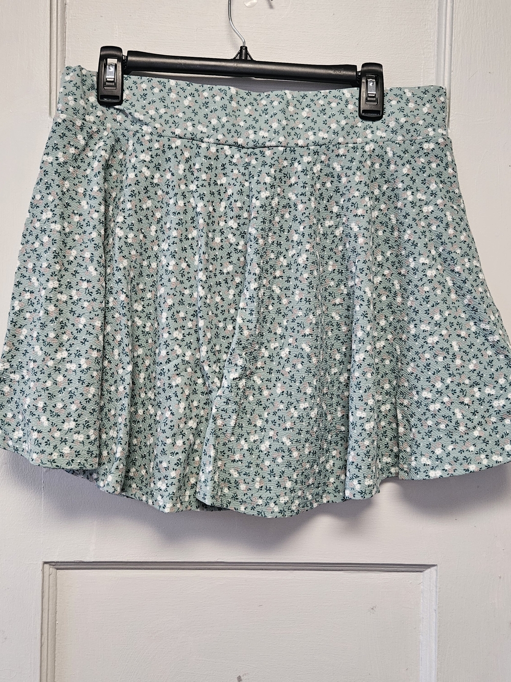 Doublju Mint Green Floral Circle Skirt L-3XL - Picture 3 of 4